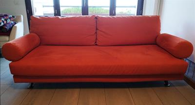 Divano arancio 3 posti - alcantara