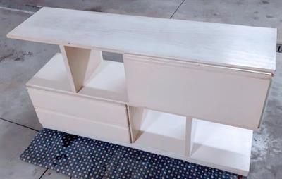 Mobile in legno modernariato anni 70 colore bianco - Anteprima 1
