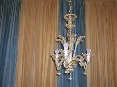 Lampadario vetro artiztico al costo fabbrica
