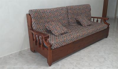 Divano letto in legno 3 posti