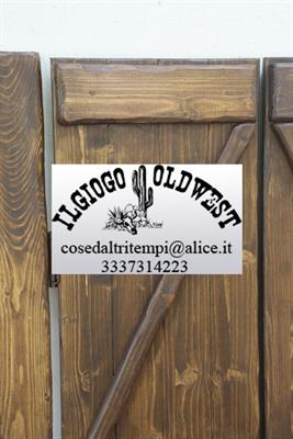 Porta saloon modello vecchio fienile stalla, in legno - Foto 2