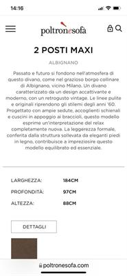 Divani Poltrone e Sofà, modello Albignano, colore marrone, come nuovi - Foto 3