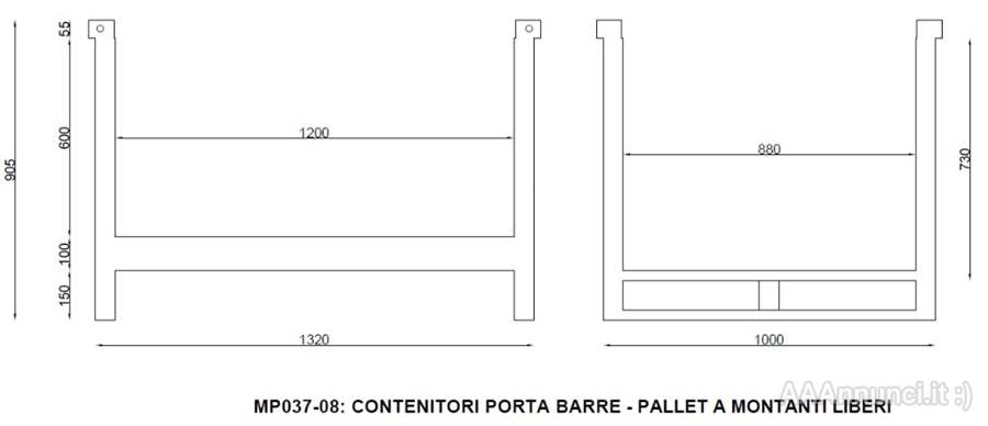 Pallet pedane in ferro usati a montati liberi impilabili - Foto 7