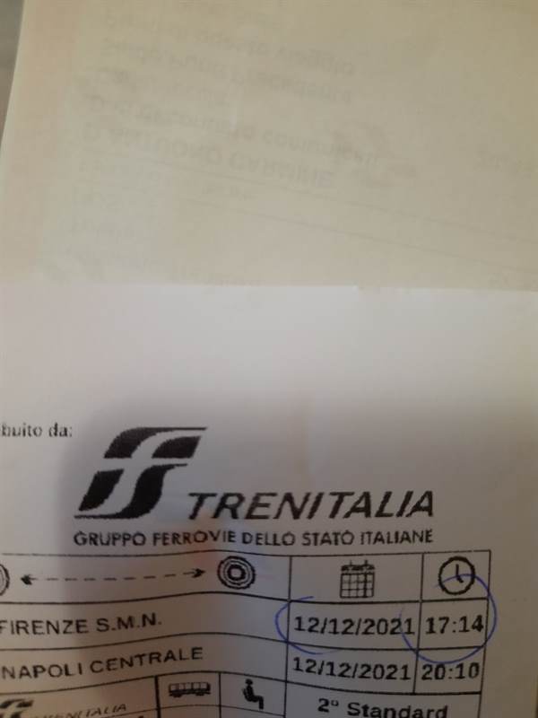 Frecciarossa Economy Firenze/Napoli 12 dicembre