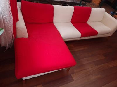 Divano con chaise longue usato, colore originale - Foto 3