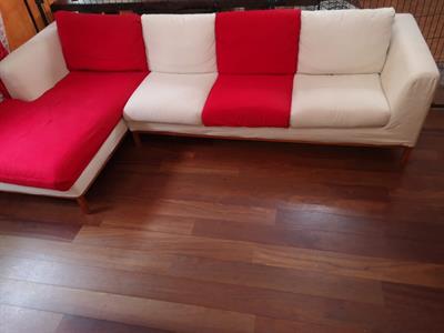 Divano con chaise longue usato, colore originale - Foto 4