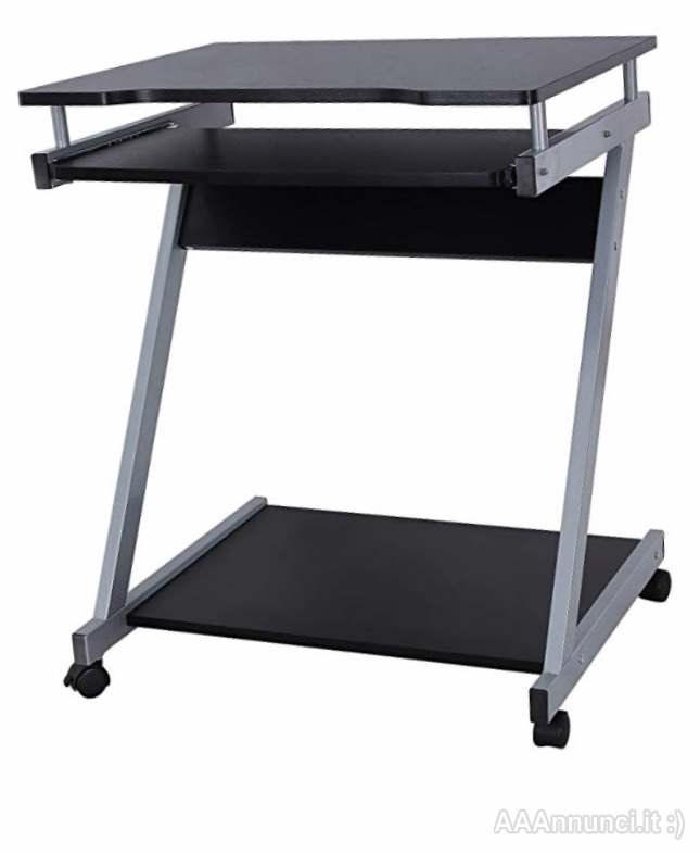 Tavolo porta pc con ripiano scorrevole