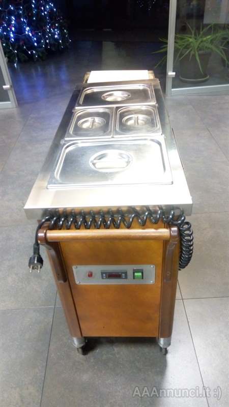 Carrello termico scaldavivande, in legno massello - Foto 4
