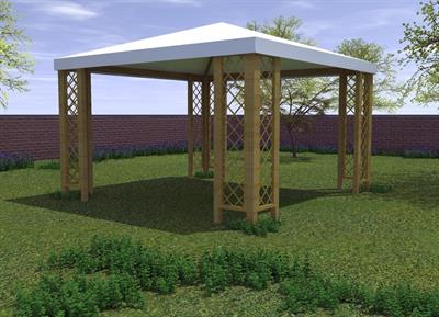 Gazebo Mod. Ischia, Capri e Elba in Pino Massello Impregnato