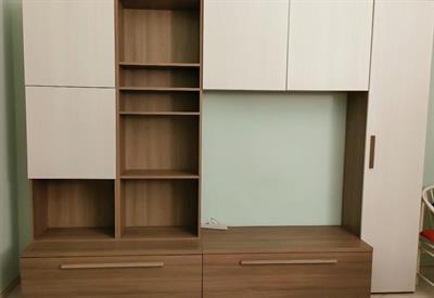 Cucina, soggiorno e camera da letto
