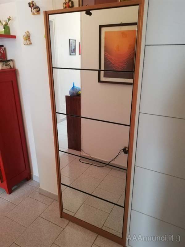 Scarpiera a specchio 5 ante, ottimo stato