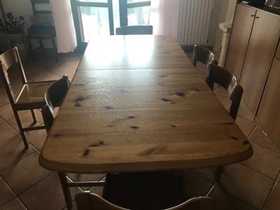 Tavolo Artigianale Pino Svedese 6 Sedie