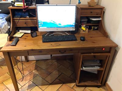 Scrivania in legno noce chiara - Foto 2