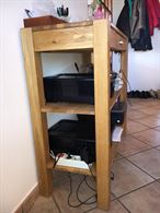 Foto 4 Mobile console in rovere con portabottiglie
