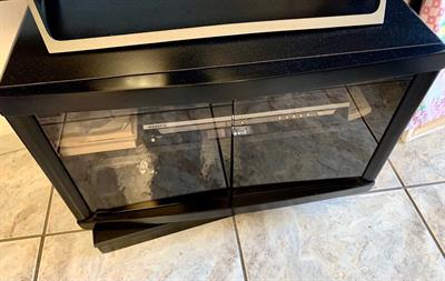 Mobiletto Porta TV/Stereo Nero Girevole