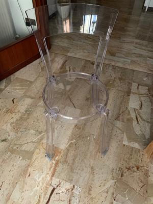 6 Sedie trasparenti in plexiglas