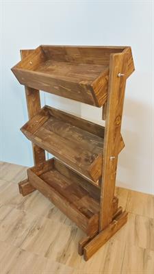 Espositore, scaffale, organizer legno inclinato