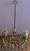 Lampadario laccato con vetro