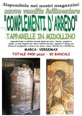 Vendita fallimentare complementi d’arredo tende in midollino, marca VERDEMAX - Anteprima 1