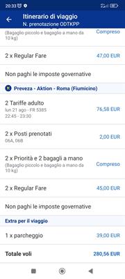 2 biglietti A/R Roma - lefkada 14.08. al 21.08 - Foto 2