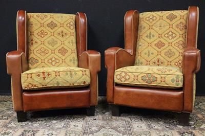 Coppia poltrone italiane pelle
