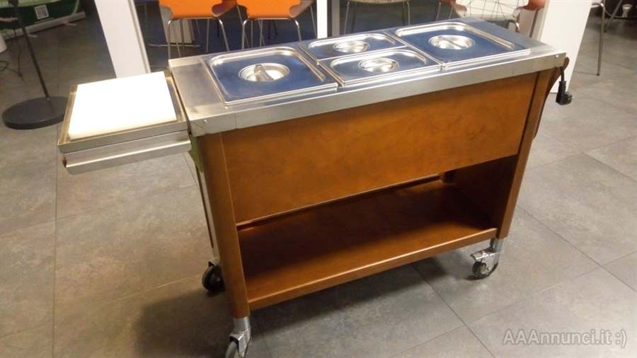 Carrello termico scaldavivande, in legno massello - Foto 1