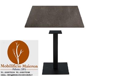 Tavoli Bar Ristorante Cod9070 Base + Piano HPL Antracite