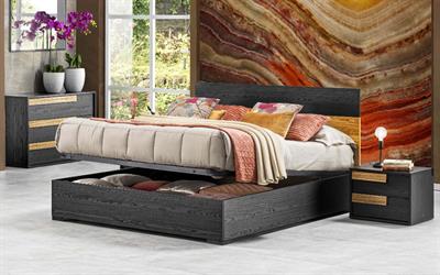 Letto Matrimoniale Contenitore MC Erika, colore nero - Foto 2