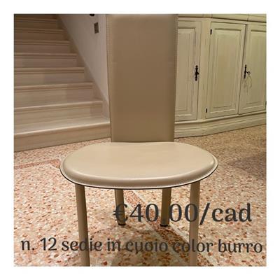 Sedie in cuoio 12 pezzi