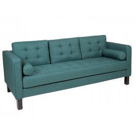 Divano letto a 2 piazze legno e tessuto prezzo conveniente, colore Verde - Foto 3