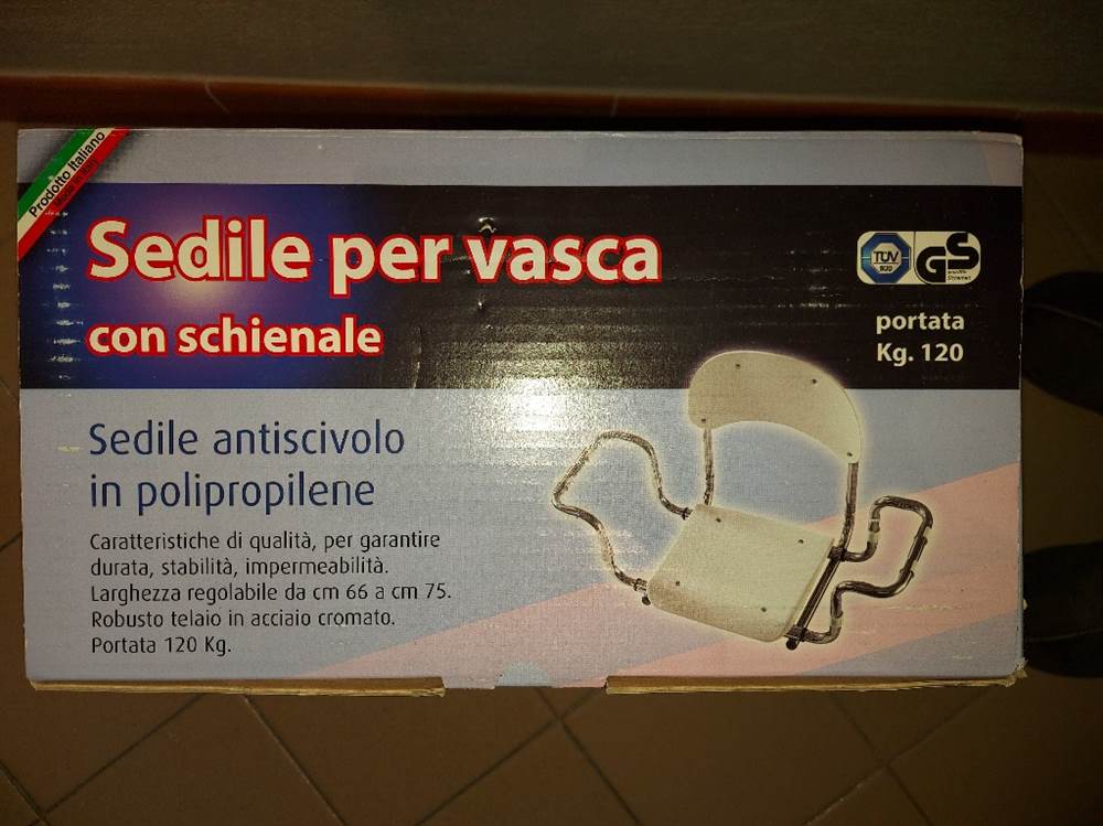 Sedile vasca con schienale