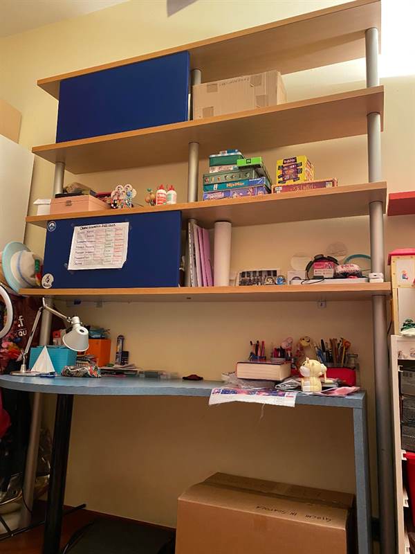 Scrivania e libreria