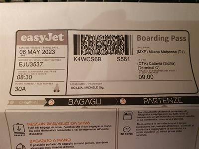 Volo Milano - Catania
