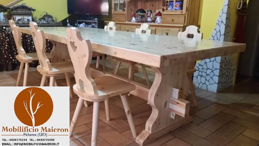 Foto 2Soggiorno Taverna In Legno Mobili Rustici Cod CGR14, colore Naturale
