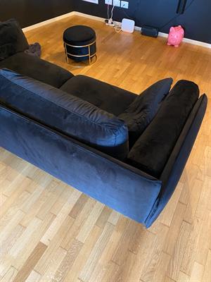 Divano velluto nero SAMOA