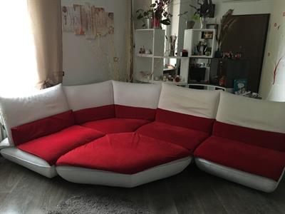 Divano penisola Chateau d'Ax similpelle tessuto