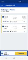 2 biglietti Ryanair Bologna-Palermo