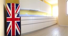 Cucina moderna in legno listellare No Truciolare
