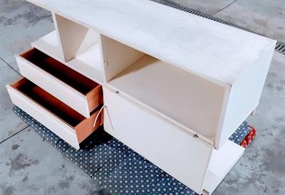 Mobile in legno modernariato anni 70 colore bianco - Foto 3