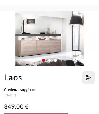 Parete soggiorno più credenza