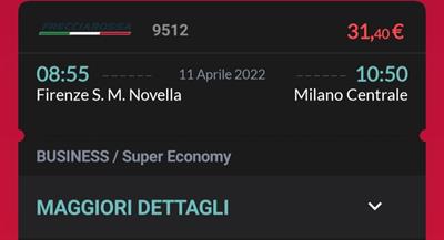 Biglietto Freccia rossa