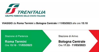 Frecciarossa Roma-Bologna 11/03/23