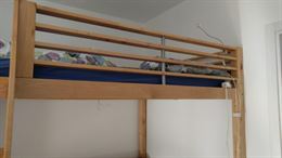 Letto soppalco Ikea 1 piazza e 1/2 robusto betulla