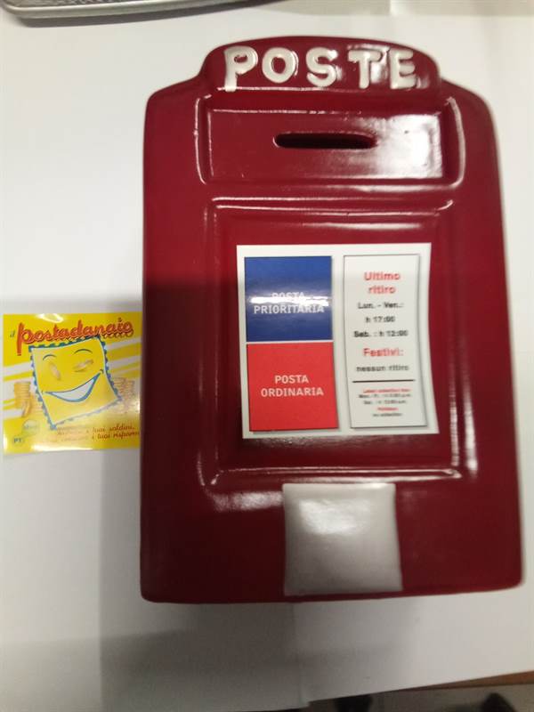 Salvadanaio A Forma Di Cassetta Postale - In Latta, Con Coperchio, Design Originale E Divertente - Foto 10
