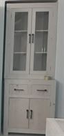 CREDENZA VETRINETTA LEGNO MASSICCIO,