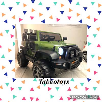 Auto macchina elettrica jeep Wrangler 2posti verde