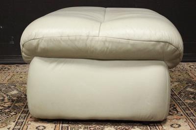 Pouf originale inglese in pelle verde - Foto 6