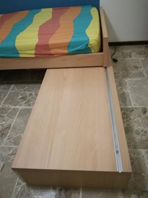 Letto con cassettiera, in legno - Foto 6