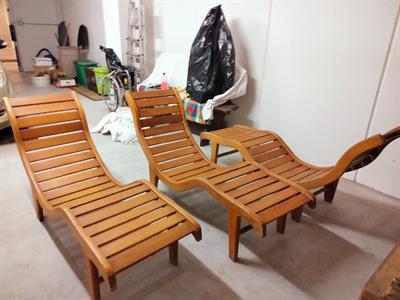 3 sdraio in legno massello ergonomiche