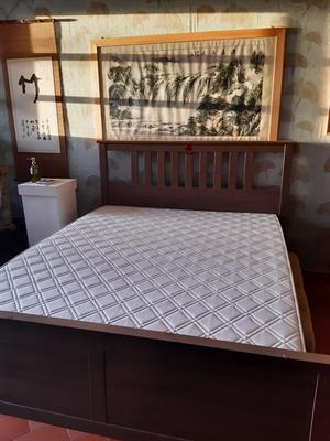 Letto Legno scuro, Toghe Legno, Materasso, Matrimoniale